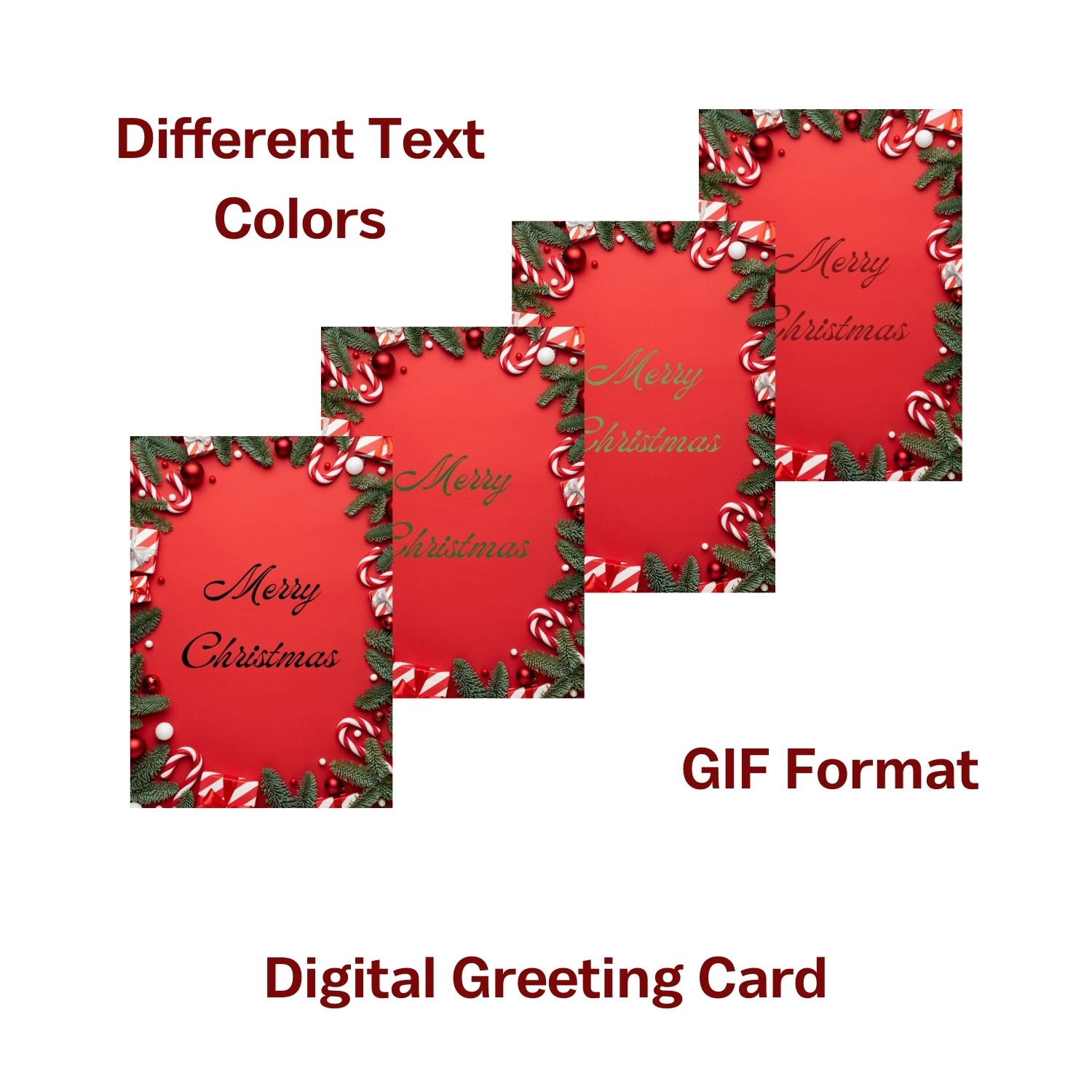 Christmas Greeting Card | Send Christmas Wishes Digitally | GIF Format | Download | Share - Image 2