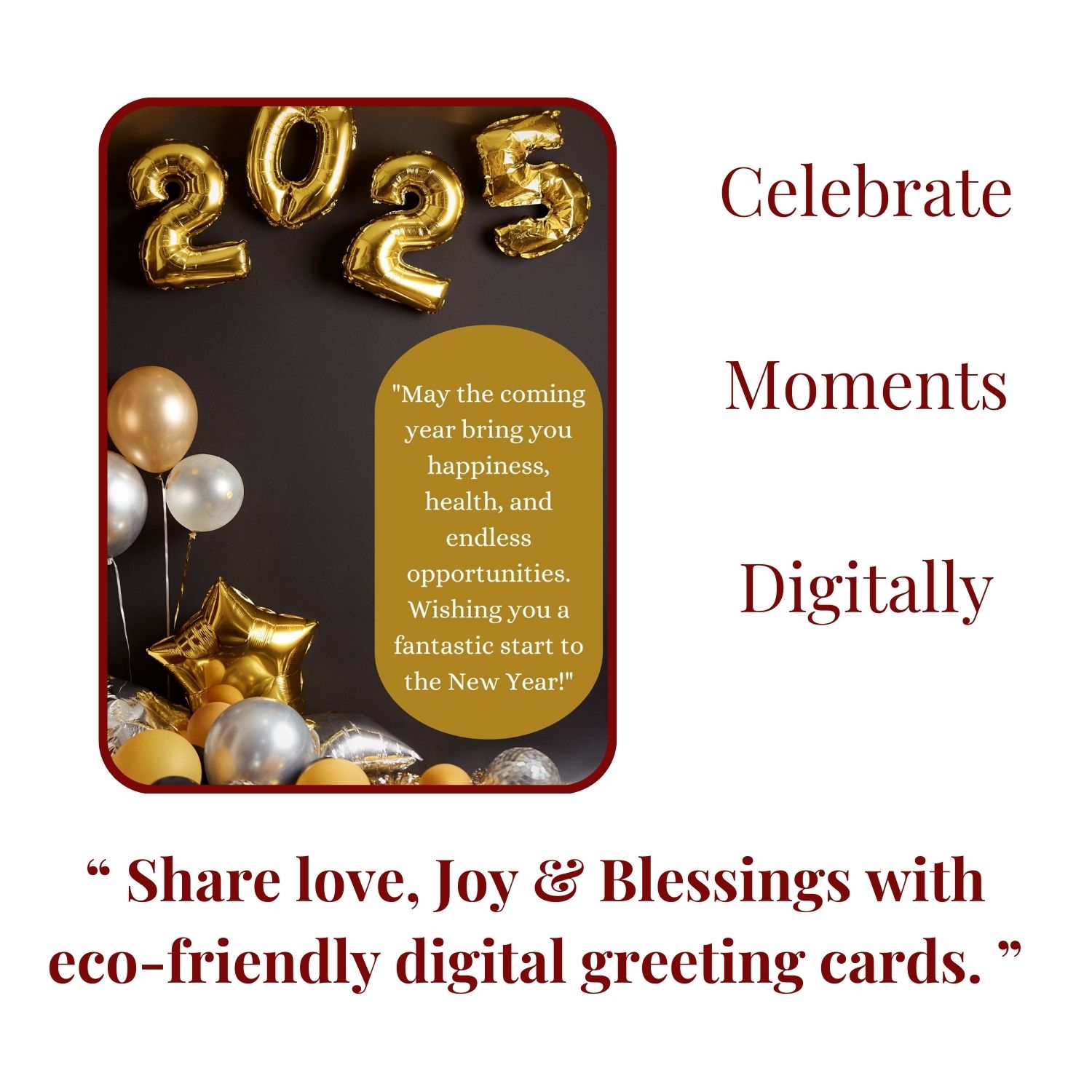 New Year Greeting Card | New Year 2025 | Digital Greeting Card | JPG Format - Image 4