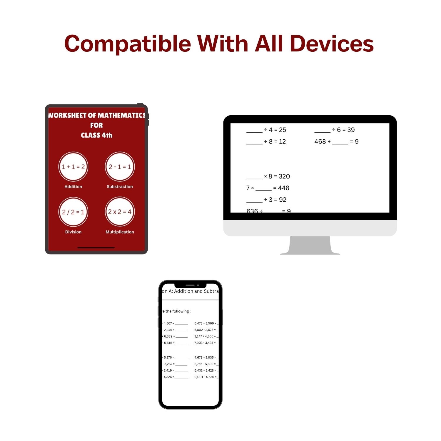 Maths Worksheets For Class 4th | Best For Home Practice | Students | Learning Ideas - Image 4