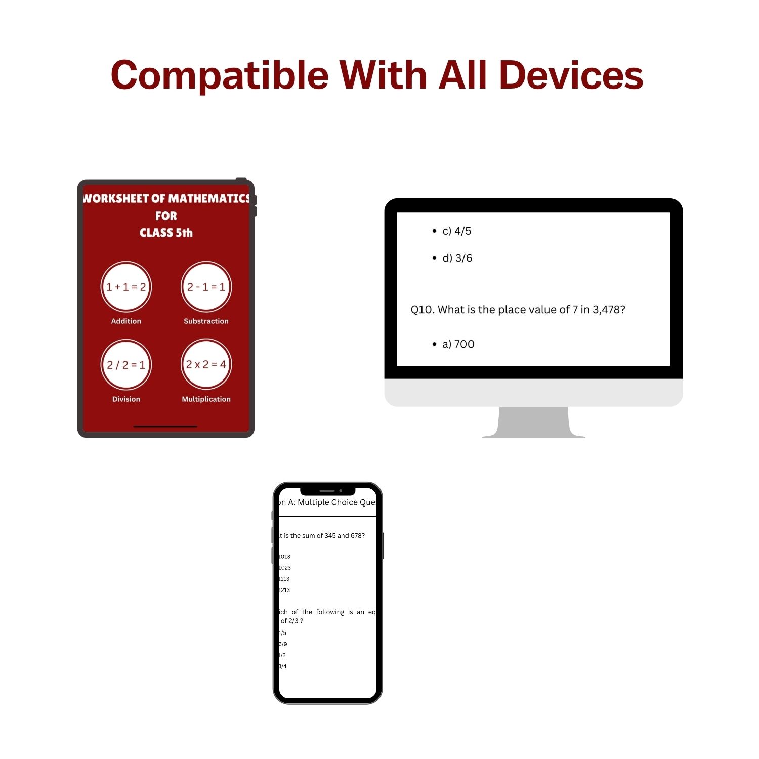 Maths Worksheets For Class 5th | Best For Home Practice | Students | Learning Ideas - Image 4