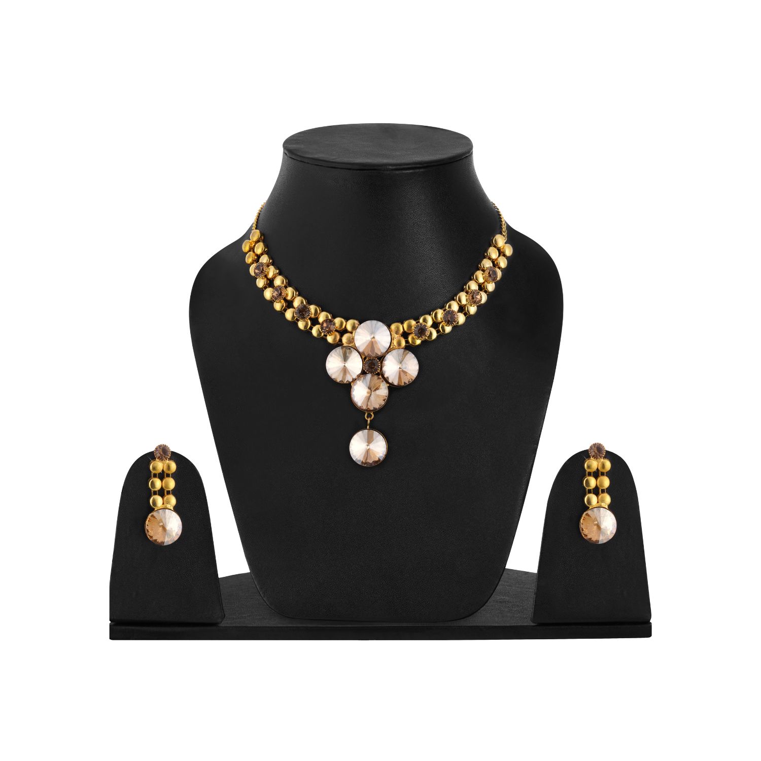 Necklace Set For Women & Girls | BIB Style | Pack Of 1 | Golden | (AWJO7202502)