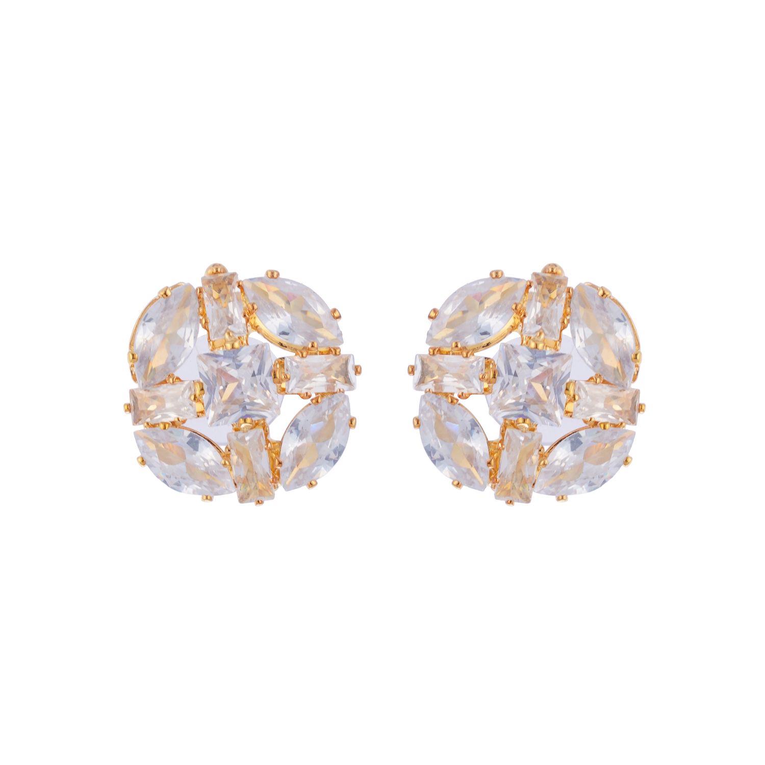 Stud Earrings For Women & Girls | Gold-Tone | Pack Of 1 | Perfect For Celebrations | (AWJ07202515)