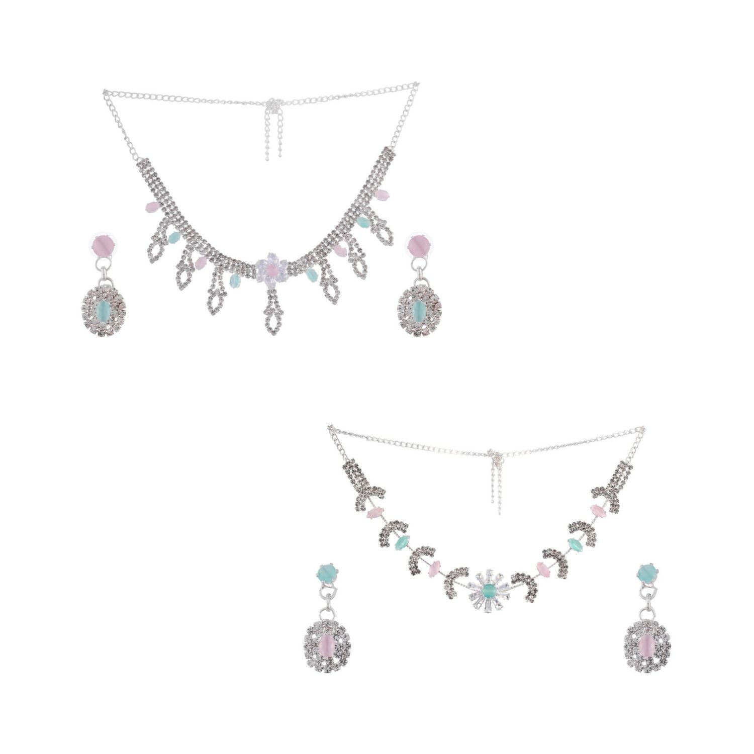 BOCAR Fashion Cluster Bubble Acrylic Statement Necklace For Women - Bib Collar Jewelry Set With Earrings