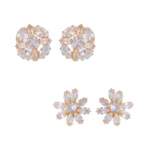 Studs Earrings Set Combo For Women & Girls | Stud Style | Pack Of 2 | Multicolor | Perfect For Various Occasions | (AWJ07202520)