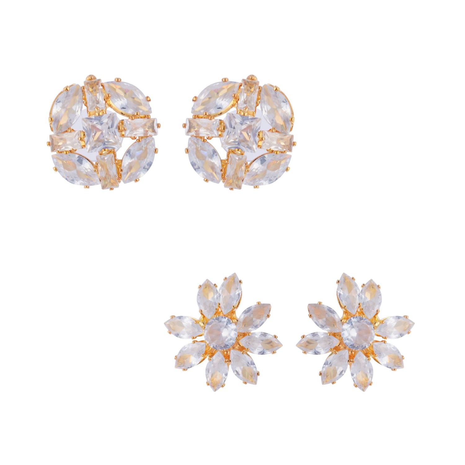 Studs Earrings Set Combo For Women & Girls | Stud Style | Pack Of 2 | Multicolor | Perfect For Various Occasions | (AWJ07202520)