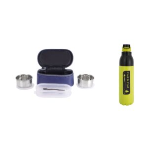 Lunch Box Water Bottle Combo Set | Pack Of 2 | Random Color Available (AWHK07202509)