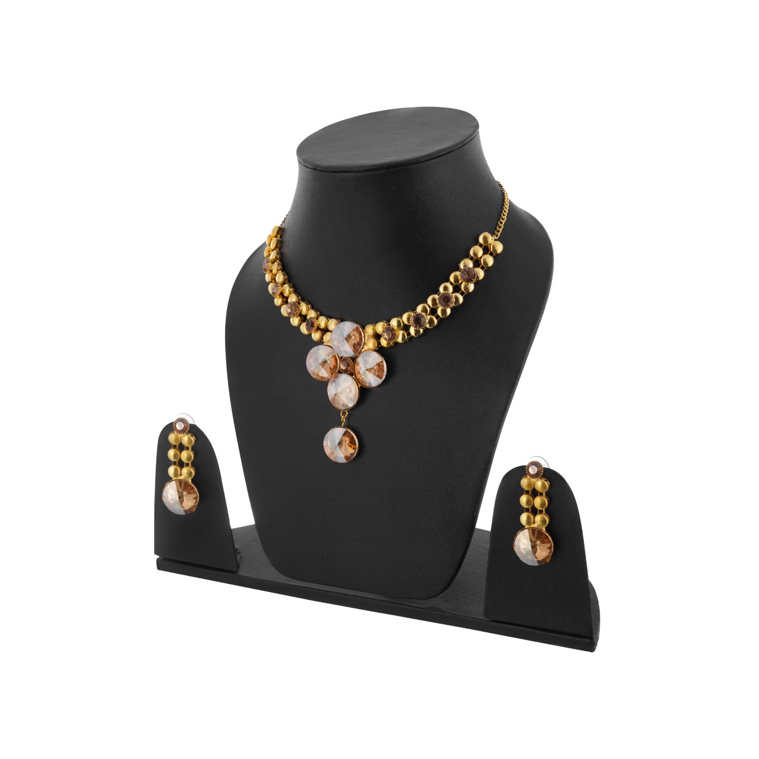 Necklace Set For Women & Girls | BIB Style | Pack Of 1 | Golden | (AWJO7202502) - Image 2