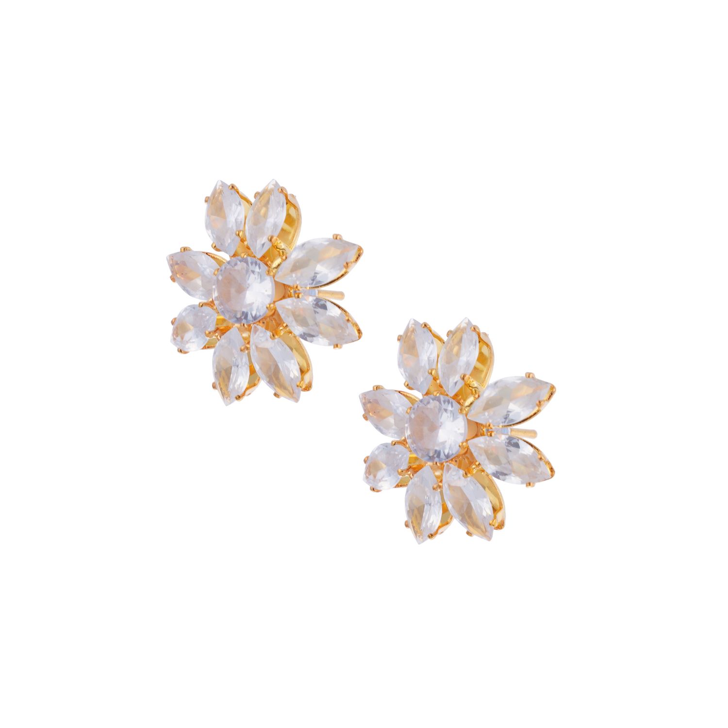 Stud Earrings For Women & Girls | Gold-Tone | Pack Of 1 | Perfect For Celebrations | (AWJ07202514) - Image 2