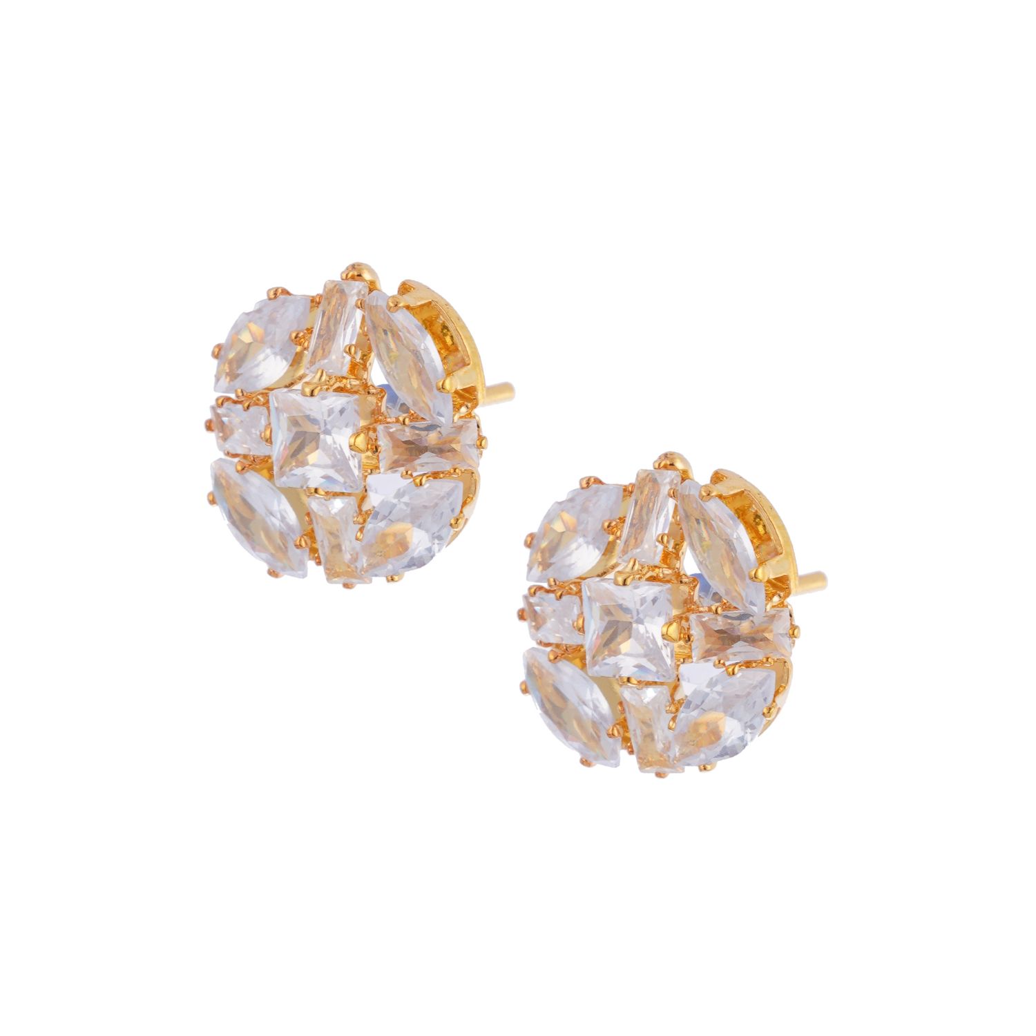 Stud Earrings For Women & Girls | Gold-Tone | Pack Of 1 | Perfect For Celebrations | (AWJ07202515) - Image 2
