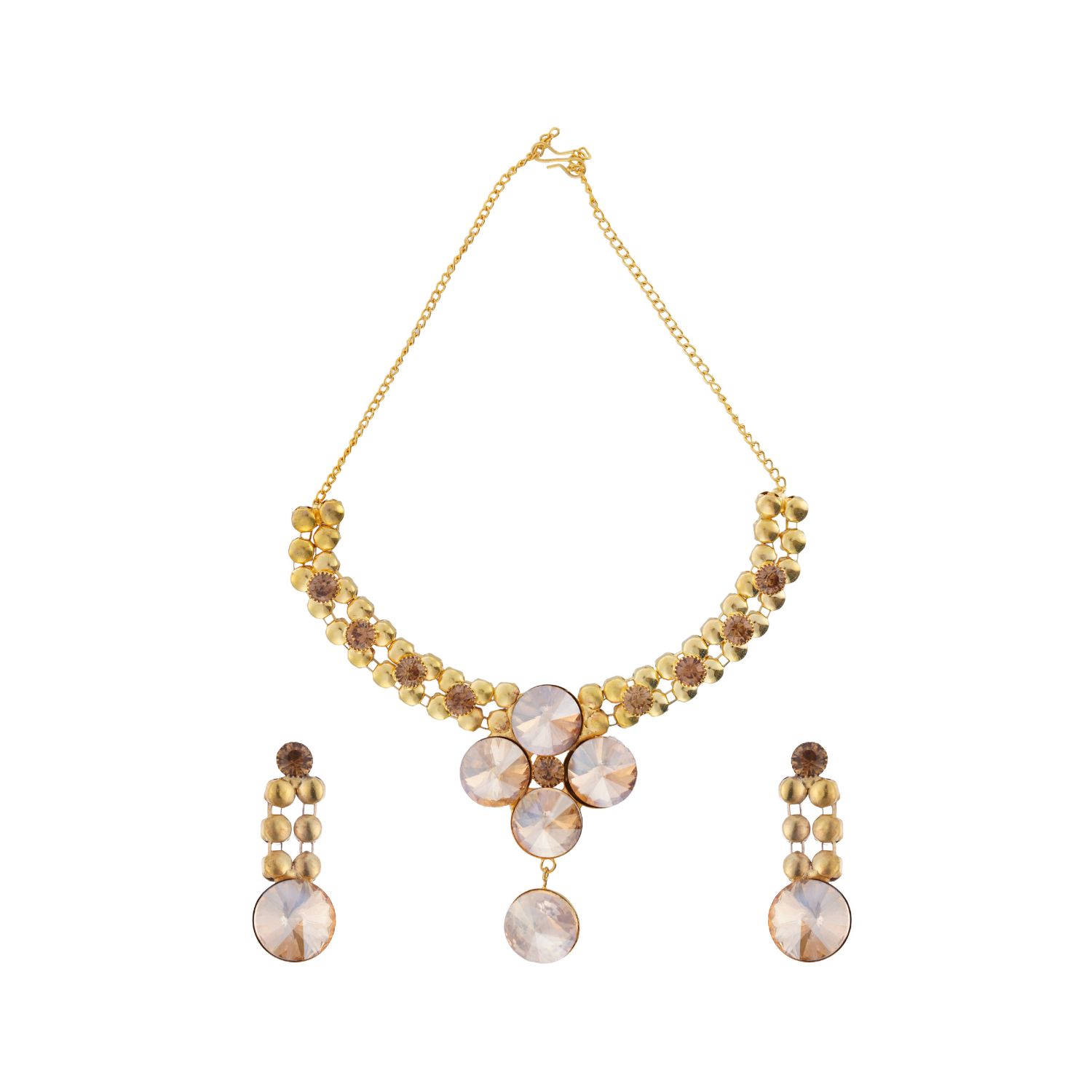 Necklace Set For Women & Girls | BIB Style | Pack Of 1 | Golden | (AWJO7202502) - Image 3