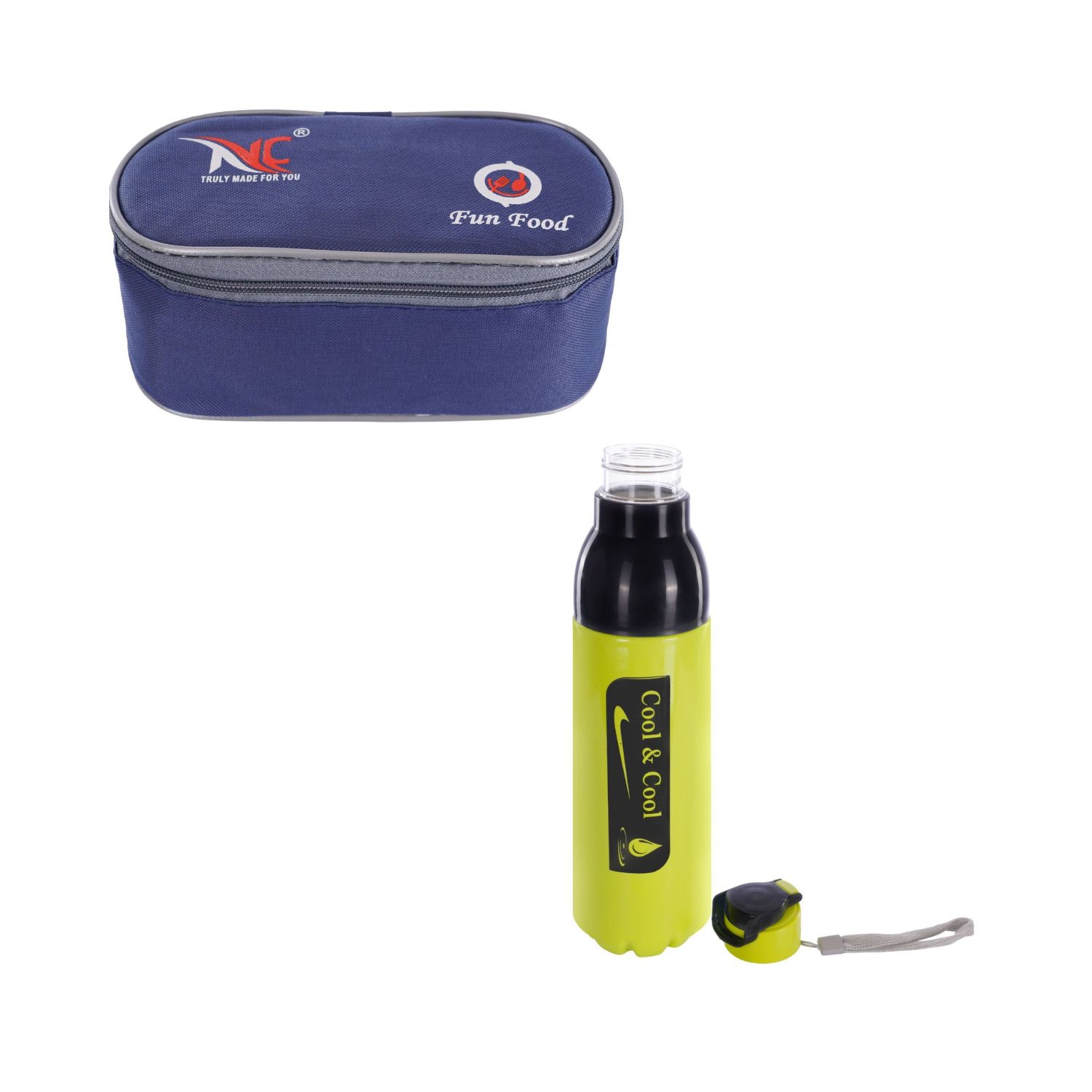 Lunch Box Water Bottle Combo Set | Pack Of 2 | Random Color Available (AWHK07202509) - Image 3