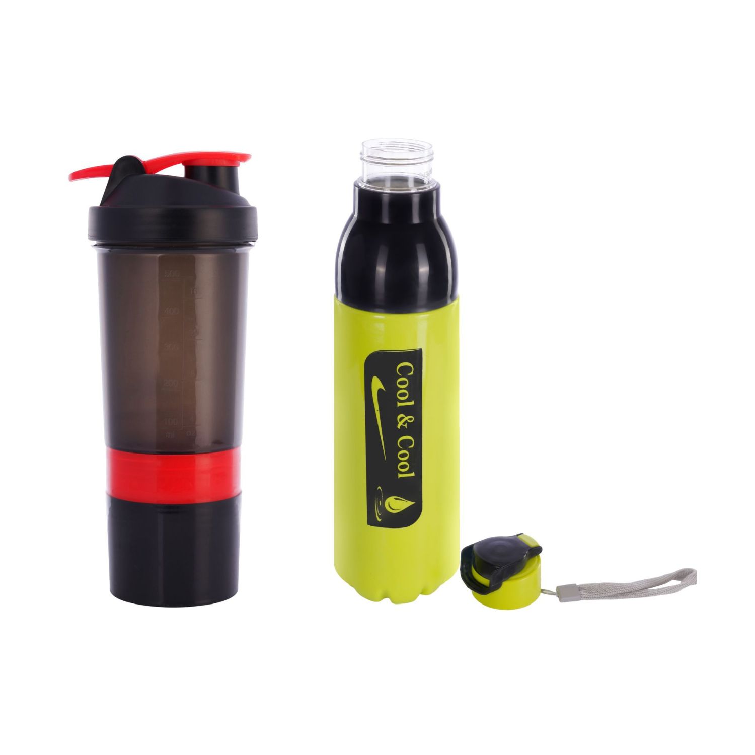 Water Bottle Shaker Combo Set | Adults | Pack Of 2 | Random Color Available (AWHK07202510) - Image 3